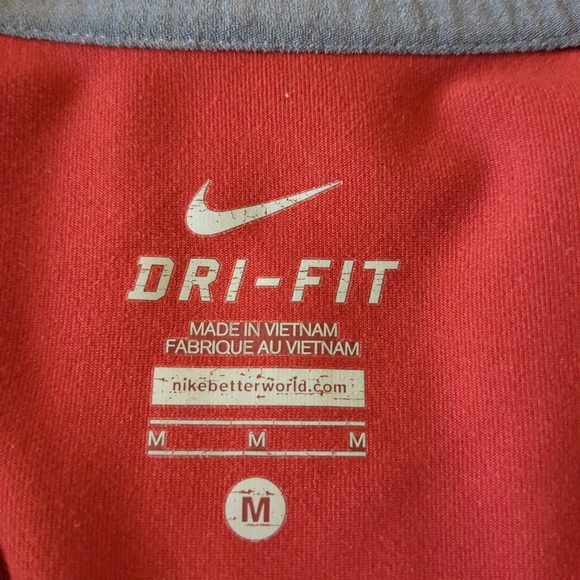 Nike women's Alabama lightweight 1/4 zip pullover shirt red/white, size M - Picture 8 of 14